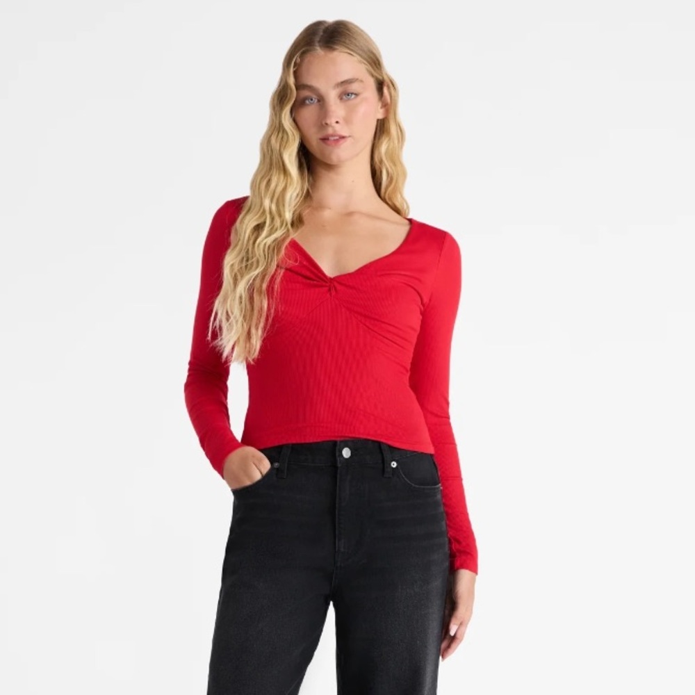 No Boundaries Twist Front Long Sleeve Top - Picture 3 of 5